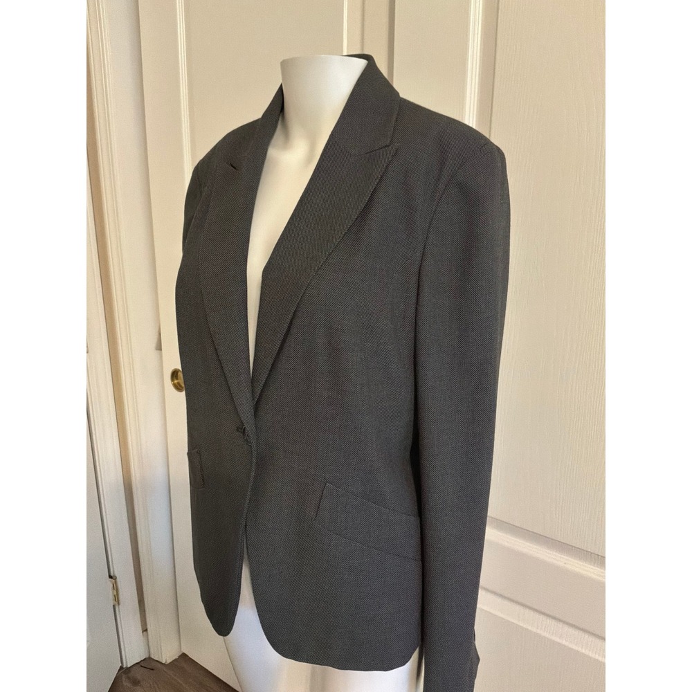Worthington Stretch Gray Solid One Button Blazer … - image 5